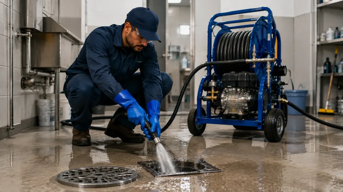 Floor Drain Hydro Jet Cleaning in Burlingame