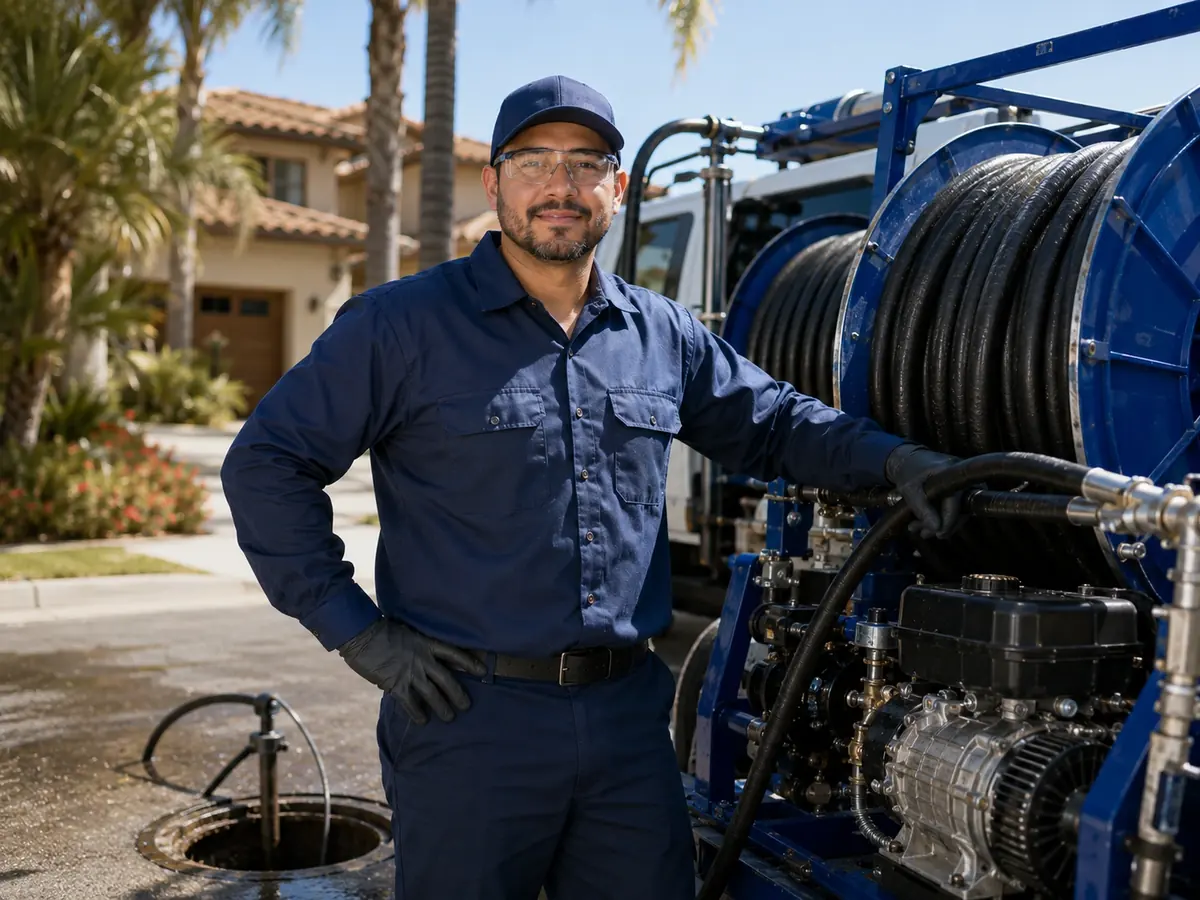 Hydro jet sewer cleaning in Burlingame