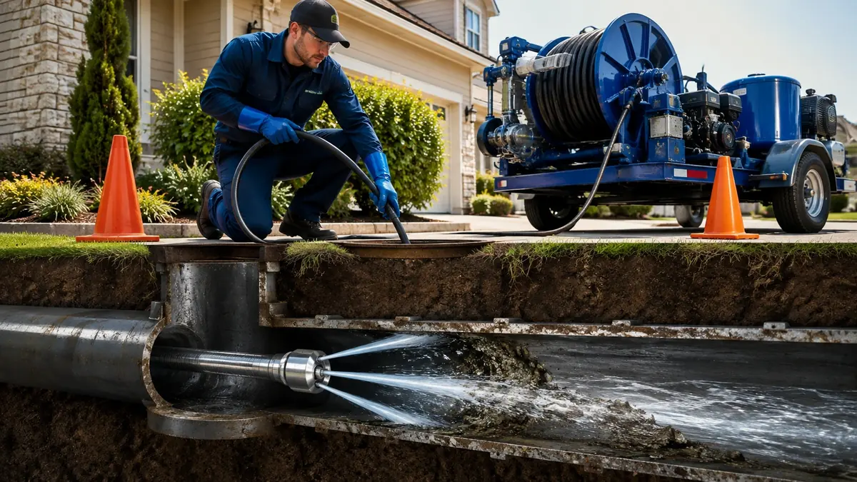 Main Sewer Line Hydro Jet Cleaning in Burlingame