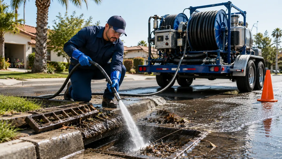 Storm Drain Hydro Jet Cleaning in Burlingame